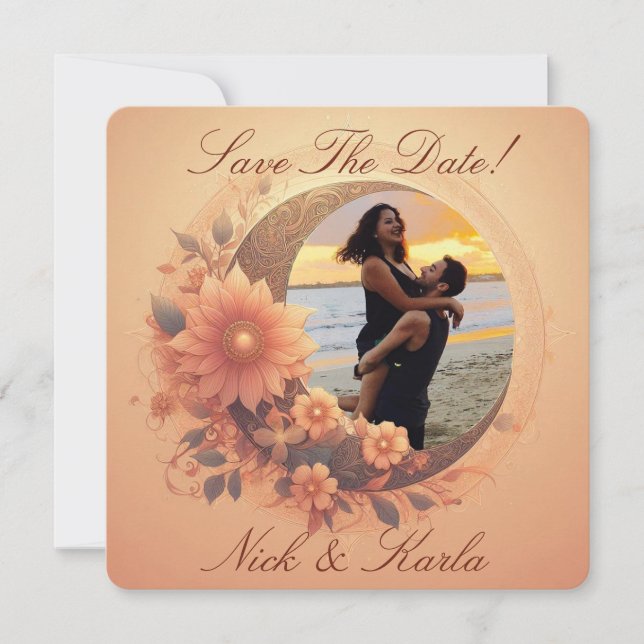 Ankündigung von Moonflower Save the Date Foto (Vorderseite)