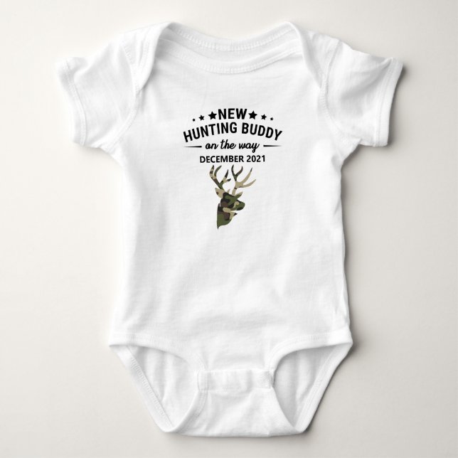 Ankündigung von New Hunting Buddy Baby Baby Strampler (Vorderseite)