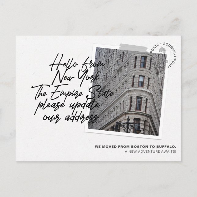 Ankündigung von New York Staat Destination Moving (Vorderseite)