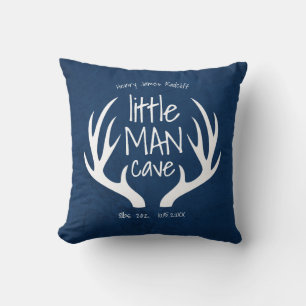 Ankündigung von niedlich Blue Baby Boy Little Man  Kissen