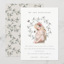 Ankündigung von niedlich Expectant Women Foliage B