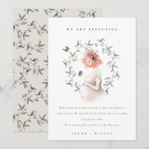 Ankündigung von niedlich Expectant Women Foliage B