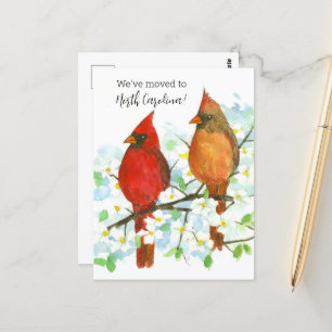 Ankündigung von Nord-Carolina-Kardinälen Postkarte