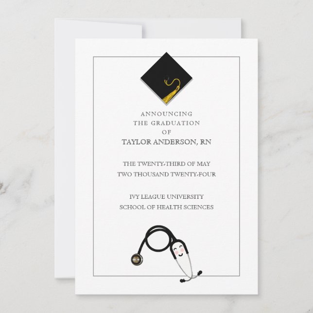 Ankündigung von Nurse Abschluss (Vorderseite)