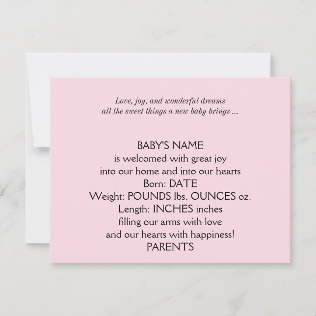 Ankündigung von Pastel Rainbow Frame Baby (Vorderseite)