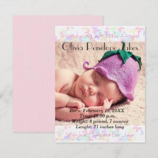 Ankündigung von personalisierten Fotos für Babys