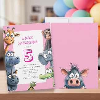Ankündigung von Playful Zoo Animals Pink Party