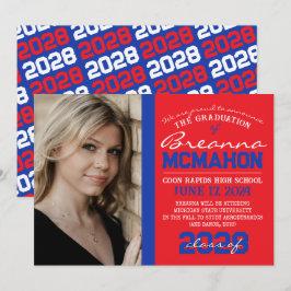 Ankündigung von Red & Blue Abschluss Foto