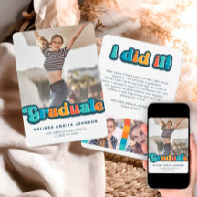 Ankündigung von Retro Groovy Color 3 Foto Abschlus