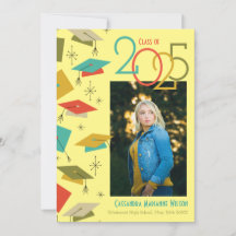 Ankündigung von Retro Vintag Foto Abschluss