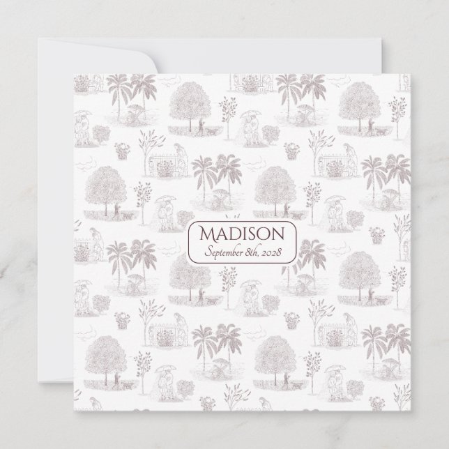 Ankündigung von Romantic Script Toile (Vorderseite)