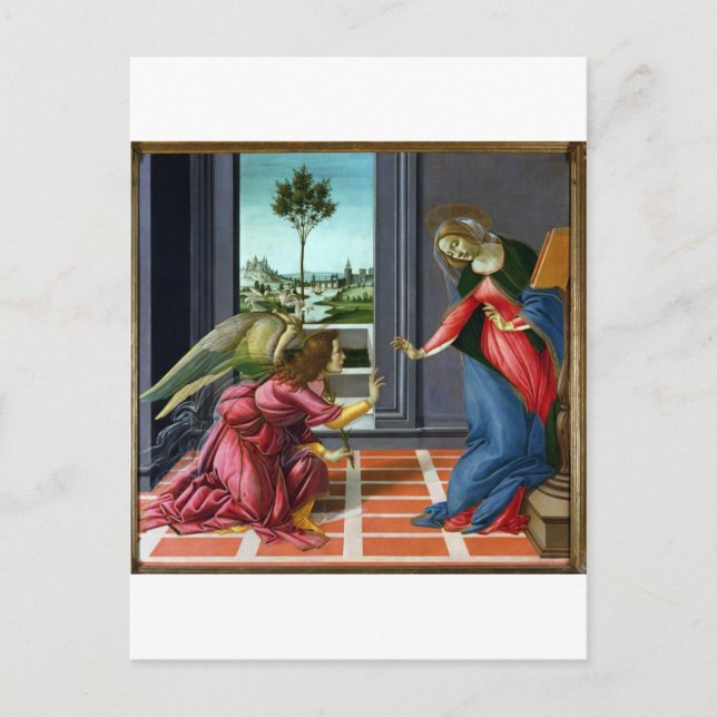 Ankündigung von Sandro Botticelli Postkarte (Vorderseite)