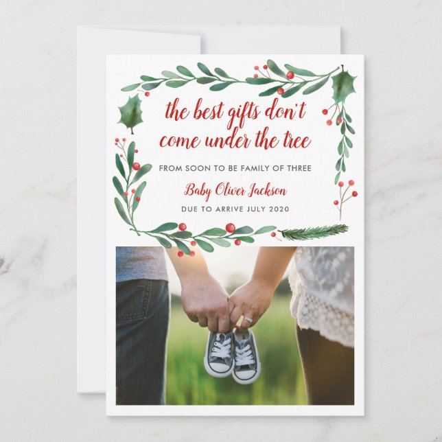 Ankündigung von Schwangerschaftsurlaub | Modernes  (Vorderseite)