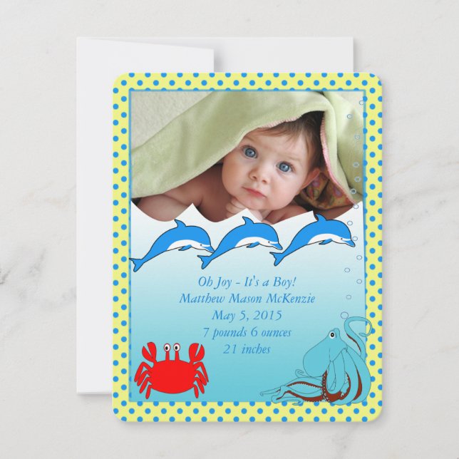 Ankündigung von Sea Baby Boy (Vorderseite)