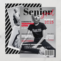 Ankündigung von Senior Grad Modern Magazine Cover