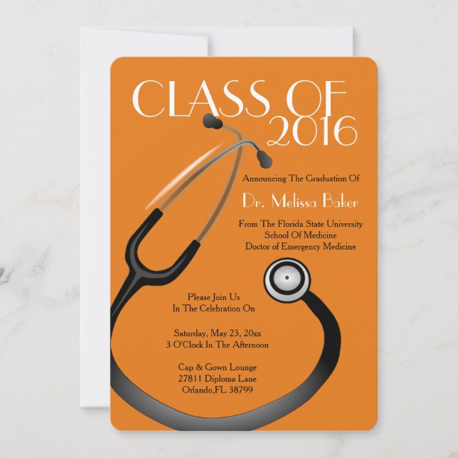 Ankündigung von Stethoscope Medical School Abschlu (Vorderseite)