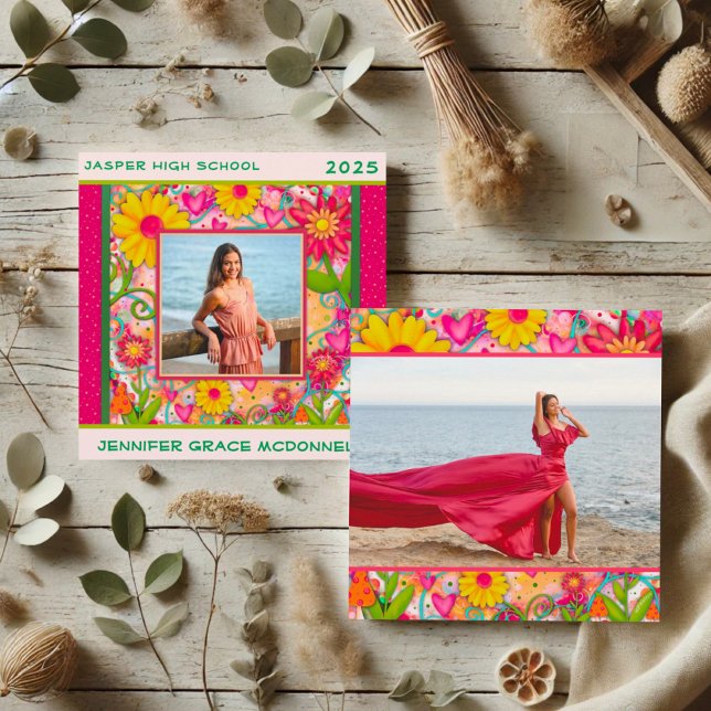 Ankündigung von Styish Floral Abschluss Custom Fot (Von Creator hochgeladen)