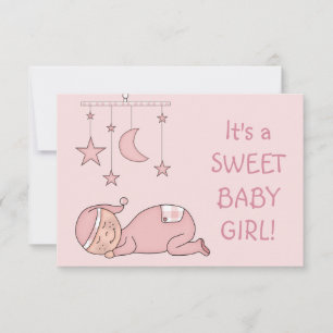 Ankündigung von Sweet Baby Girl Birth