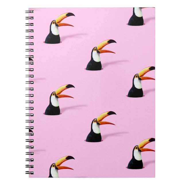 Ankündigung von Toucan: Tropical Pink Paradise Notizblock (Vorderseite)