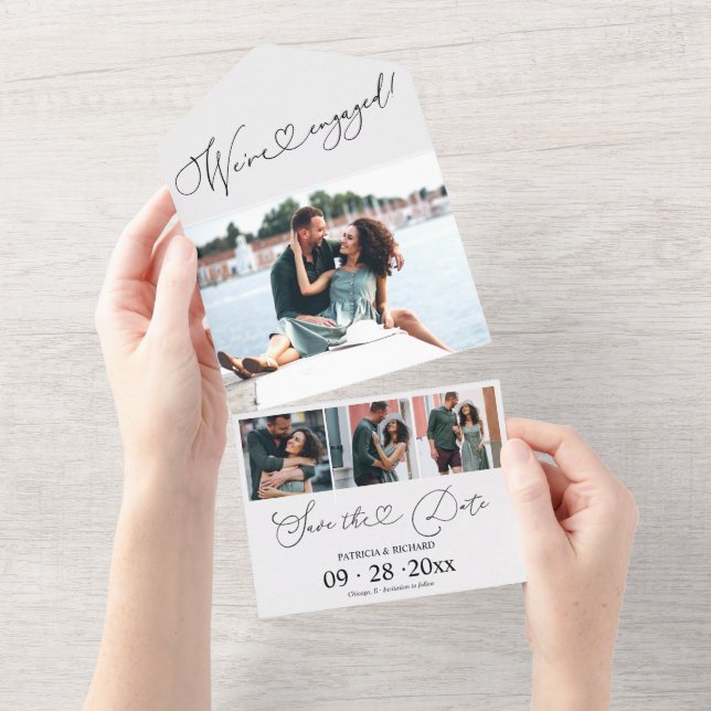 Ankündigung von Verlobungen und Save the Date (Abreißen)