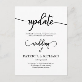 Ankündigung von verspäteten Hochzeiten Postkarte