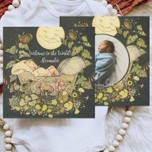 Ankündigung von Vintag Baby Boy Birth