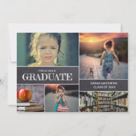 Ankündigung von Vorschulen-Abschluss-FotoCollage