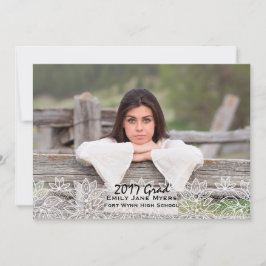 Ankündigung von White Lace Foto Abschluss