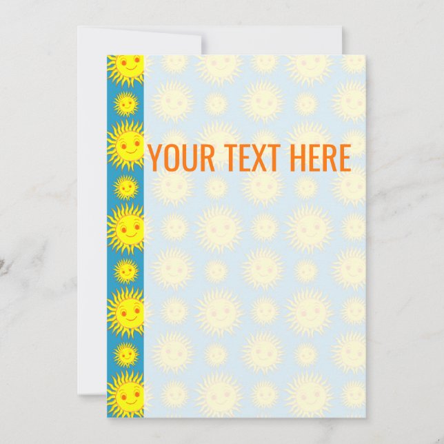 Ankündigung von Yellow Sun Face Pattern (Vorderseite)