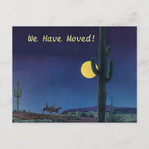 Ankündigung Wir haben Saguaro Cactus in Moonlight 