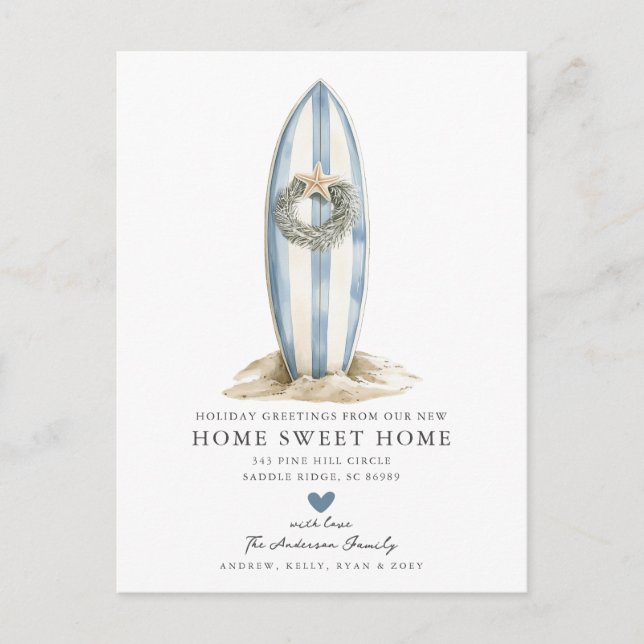 Ankündigung zum "Blue Surfboard Christmas Moving" (Vorderseite)