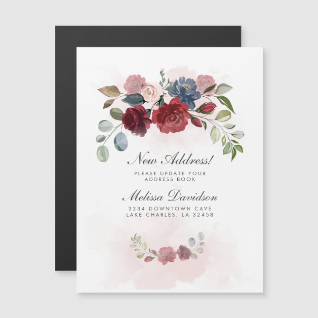 Ankündigung zur Änderung der Adresse Floral Moving (Vorne/Hinten)