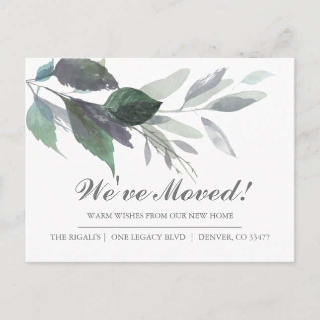 Ankündigung zur Änderung der Adresse Postkarte (Vorderseite)