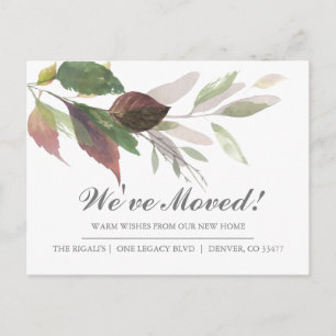 Ankündigung zur Änderung der Adresse Postkarte