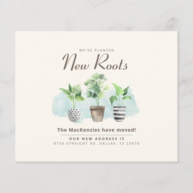 Ankündigung zur Änderung der Adressenverschiebung (Vorderseite)