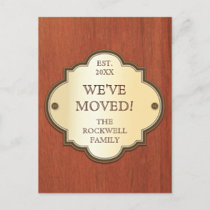 Ankündigung zur Anreise zur Tür Plaque Moving