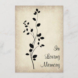 Ankündigung zur Beerdigung von Leafy Vine Design