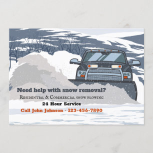 Ankündigung zur Entfernung des Schneefalls