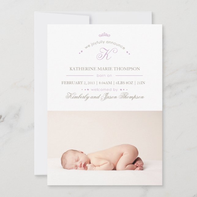 Ankündigung zur Geburt der Luft (Vorderseite)