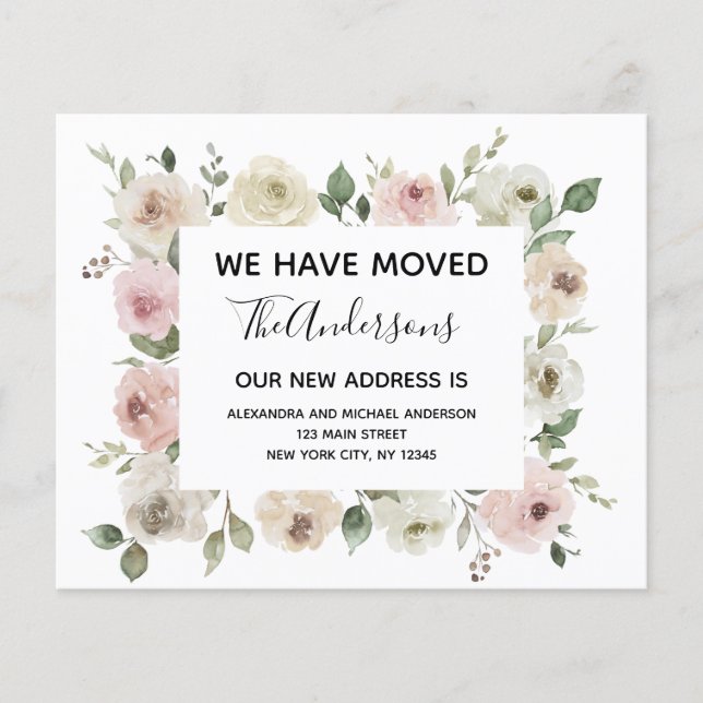 Ankündigung zur Haushaltsverschiebung Dusty Pink F Flyer (Vorne)