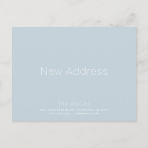 Ankündigung zur Minimalistischen Dusty Blue Moving