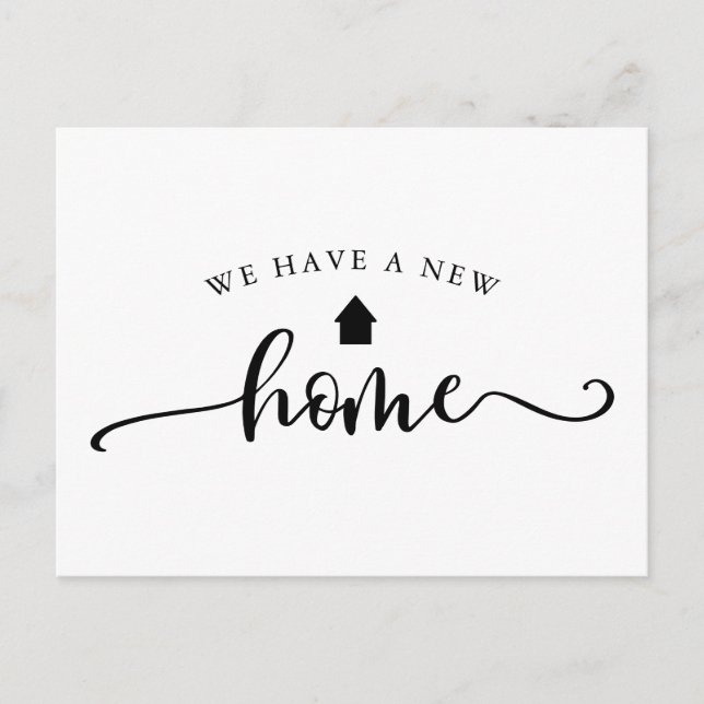 Ankündigung zur Minimalistischen Kalligraphie Postkarte (Vorderseite)