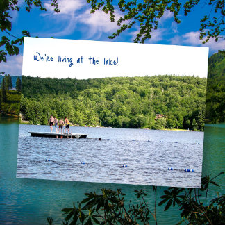 Ankündigung zur neuen Adresse am Lake Moving