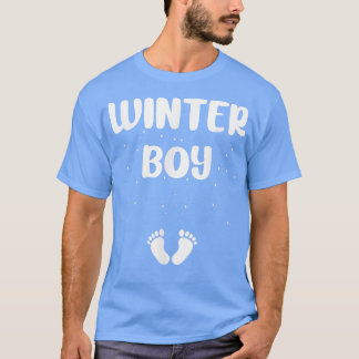 Ankündigung zur Schwangerschaft im Winter Junge Ge T-Shirt