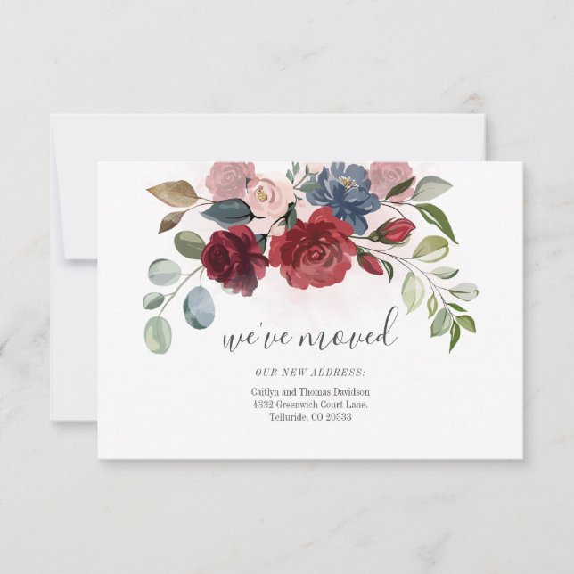 Ankündigung zur Übertragung der Adresse (Vorderseite)