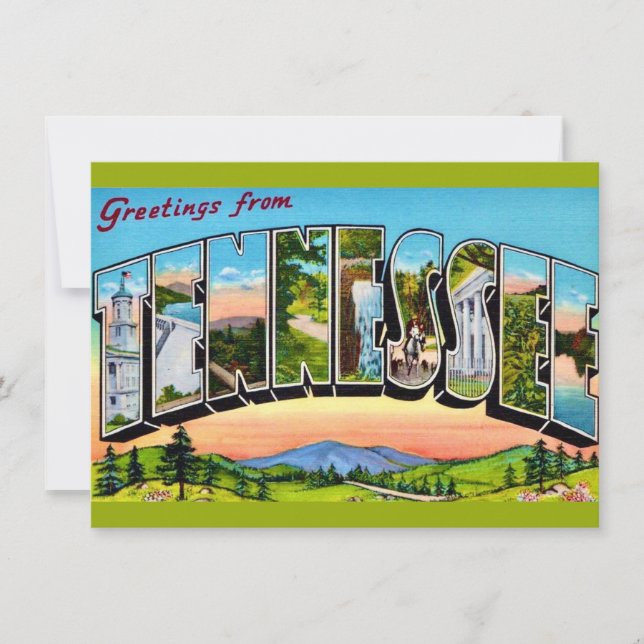 Ankündigung zur Übertragung von Tennessee-Postkart (Vorderseite)