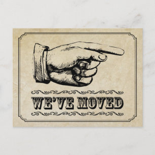 Ankündigung zur Vintagen Zeigerbewegung Postkarte