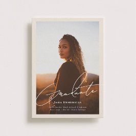 Ankündigungen zum Foto für elegante Skript-Abschlu