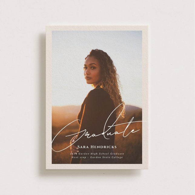 Ankündigungen zum Foto für elegante Skript-Abschlu (Von Creator hochgeladen)