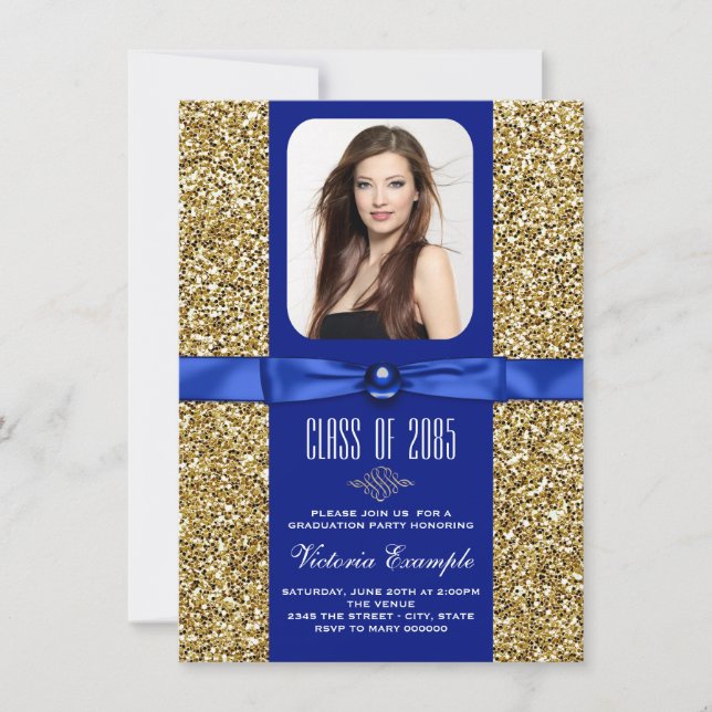 Ankündigungen zur Abstufung von Blauen und Gold-Gl (Vorderseite)